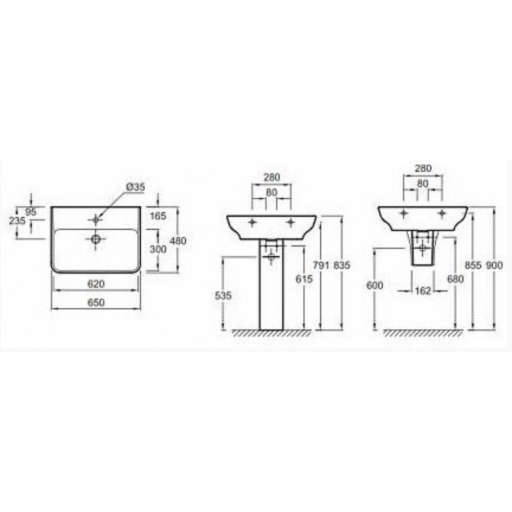 Раковина подвесная Jacob Delafon Struktura EGC112-00 белая